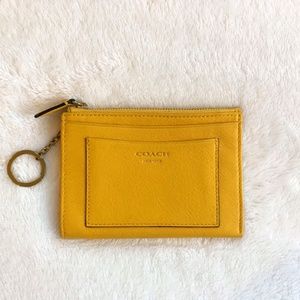 Coach Pouch Wallet in Yellow